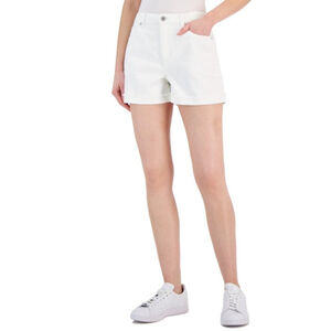 I.N.C. International Concepts Women's 18 White High-Rise Cuffed Denim Shorts NWT